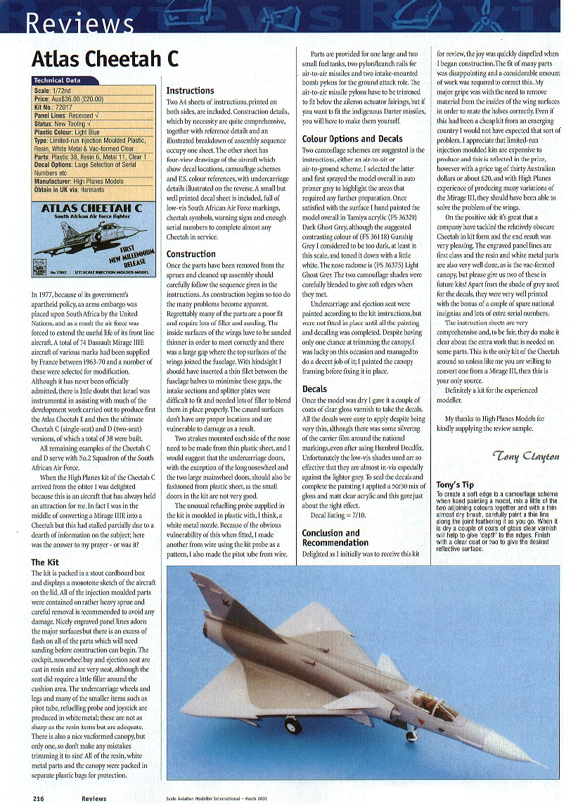 Scale Aviation Modeller International 2001-03